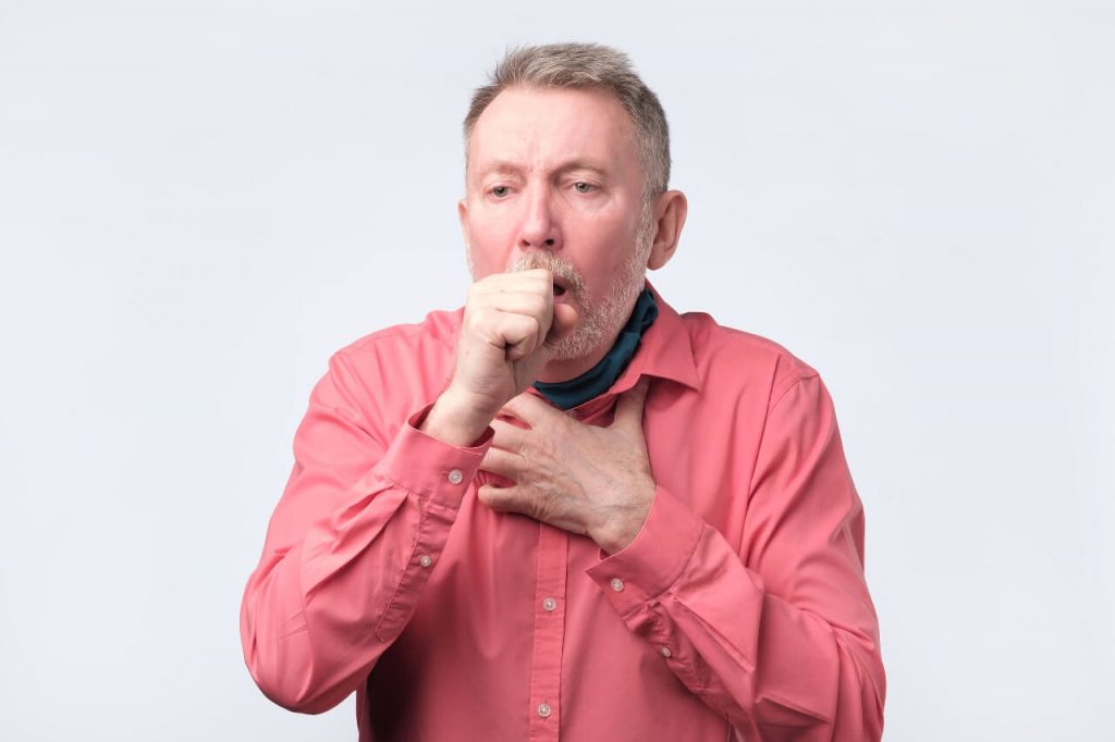 Zánět průdušek (bronchitida), kašel, bolest na hrudi